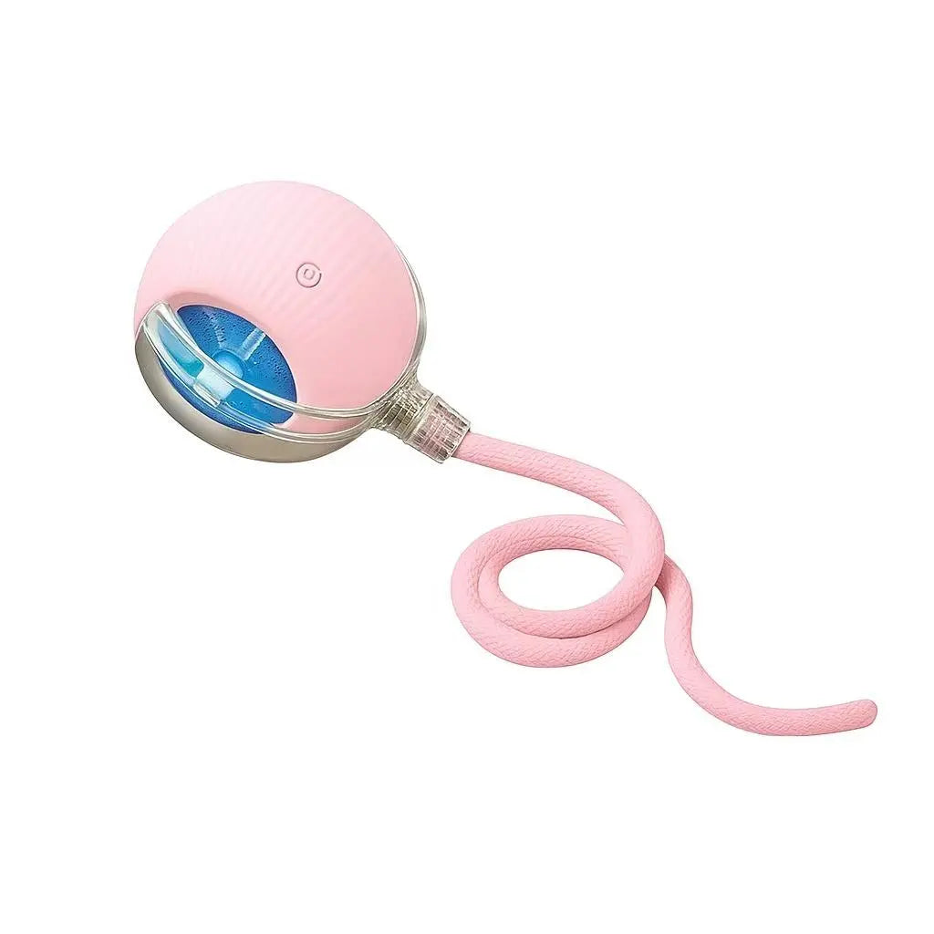 Mizusu Interactive Cat and Dog Teaser Toy with Two Additional Tails - Kitten Rolling Ball Toy and Pet Accessories
