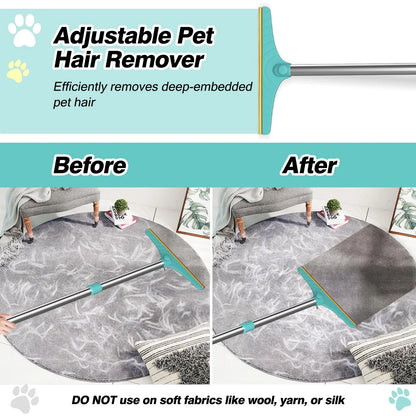 Adjustable Cat Hair Remover and Cleaning Brush with Hanging Ring - Effective Pet Hair Removal Tool for Carpets and Floors, Ideal for Valentine's Day Gifts